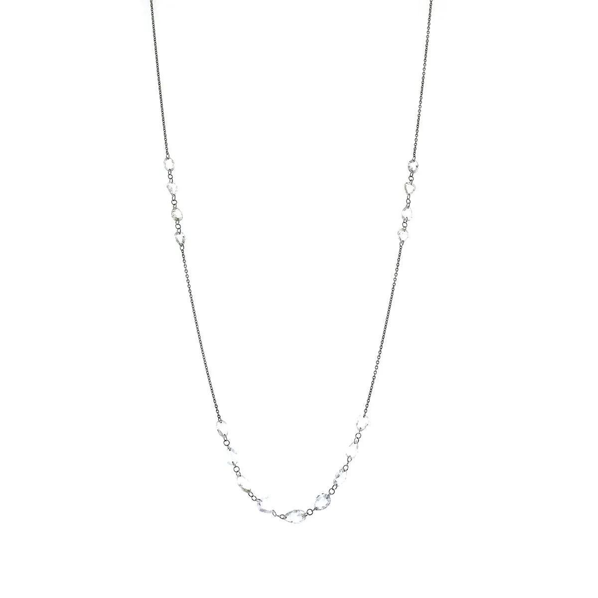 Mixed Shape Double Drilled Rose Cut Diamond Chain