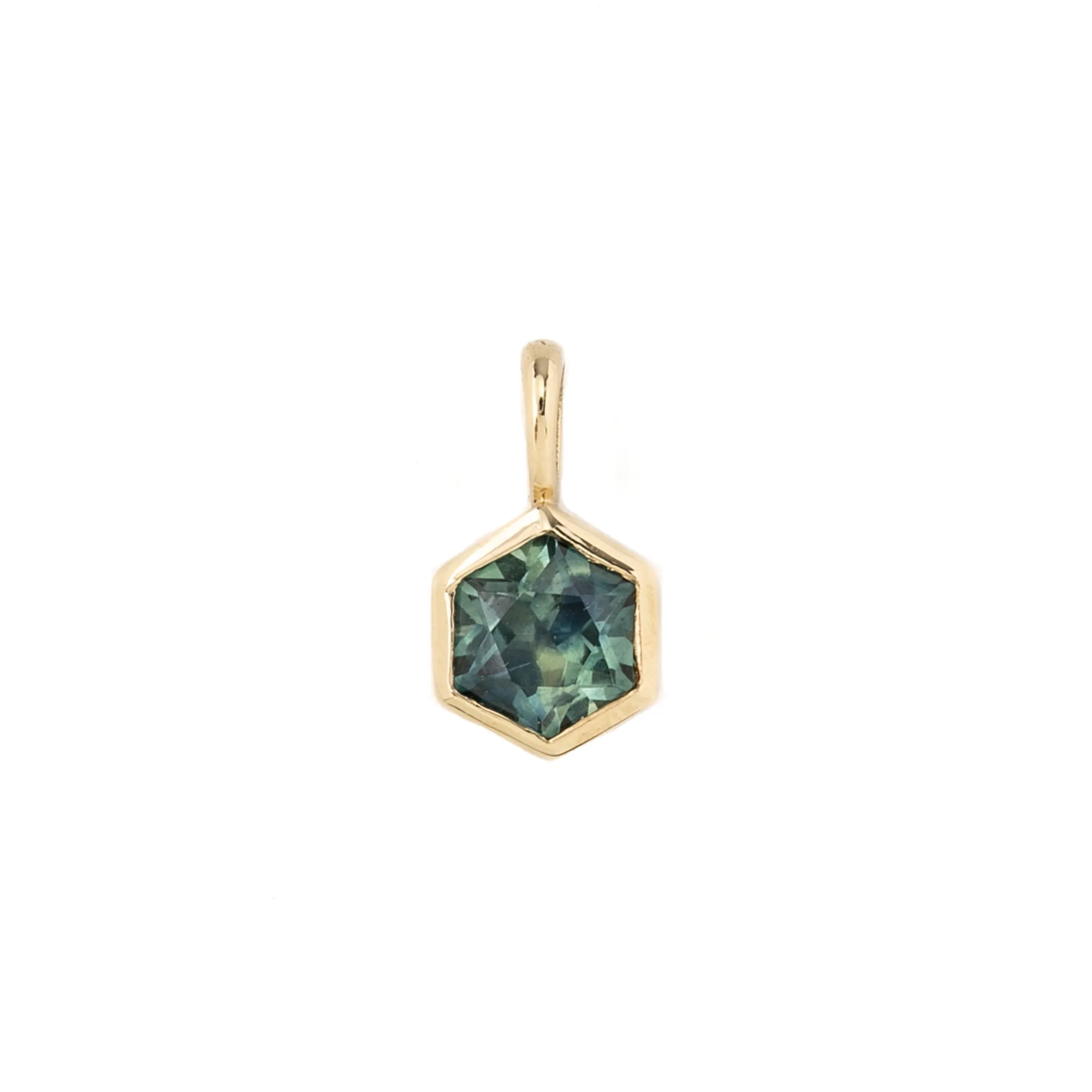 Montana Sapphire Patia Hexagon Charm