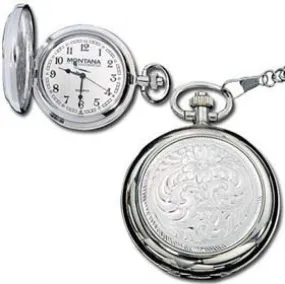 Montana Silversmith Silver Engraved Pocket Watch Style Watchp10