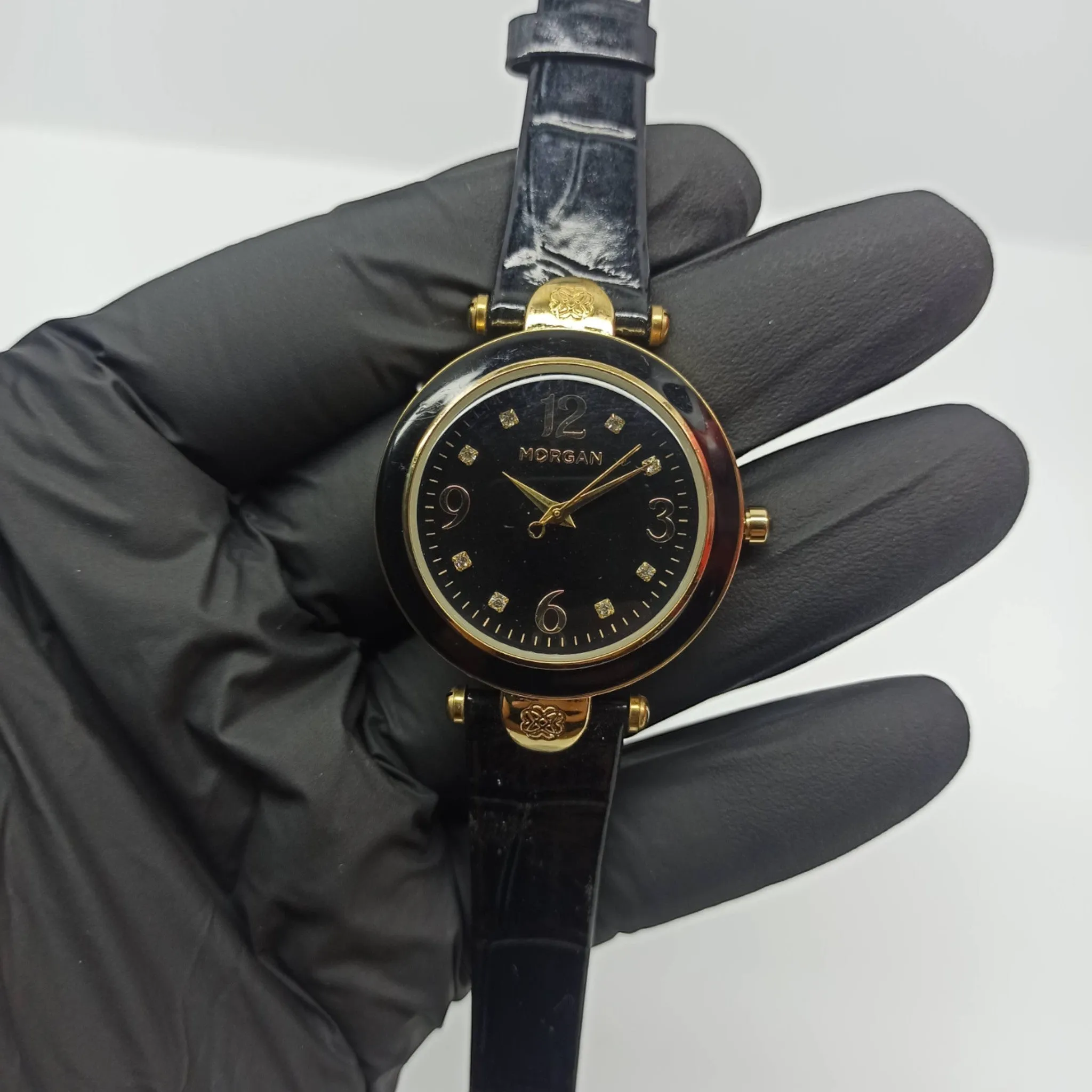 Morgan - Original - Golden/Black - Quartz - Strap - 35mm - Women's Watch