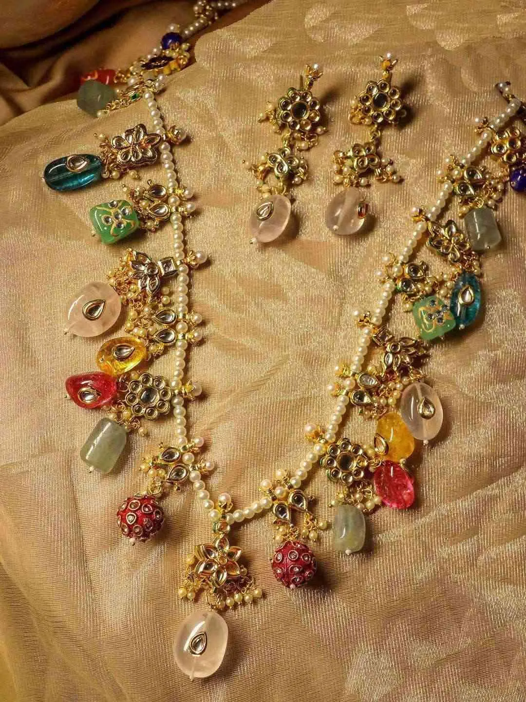 Multi Beaded Long Necklace