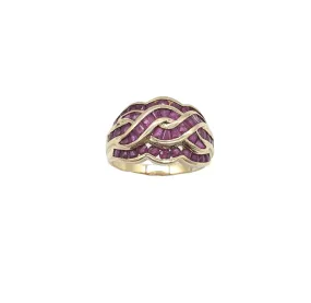 Multi Twist Band Ruby Ring