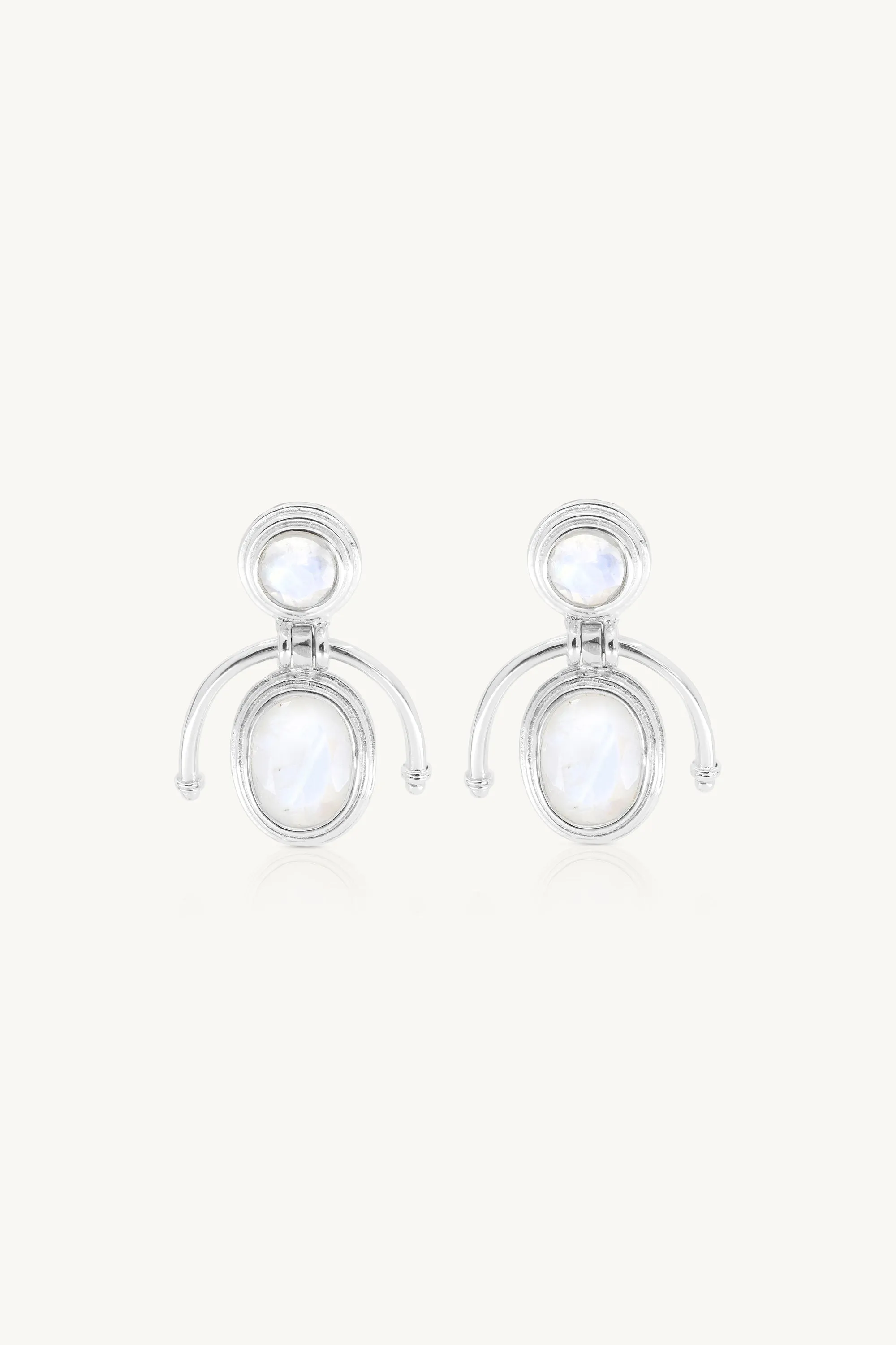 Muse Moonstone Silver Earrings