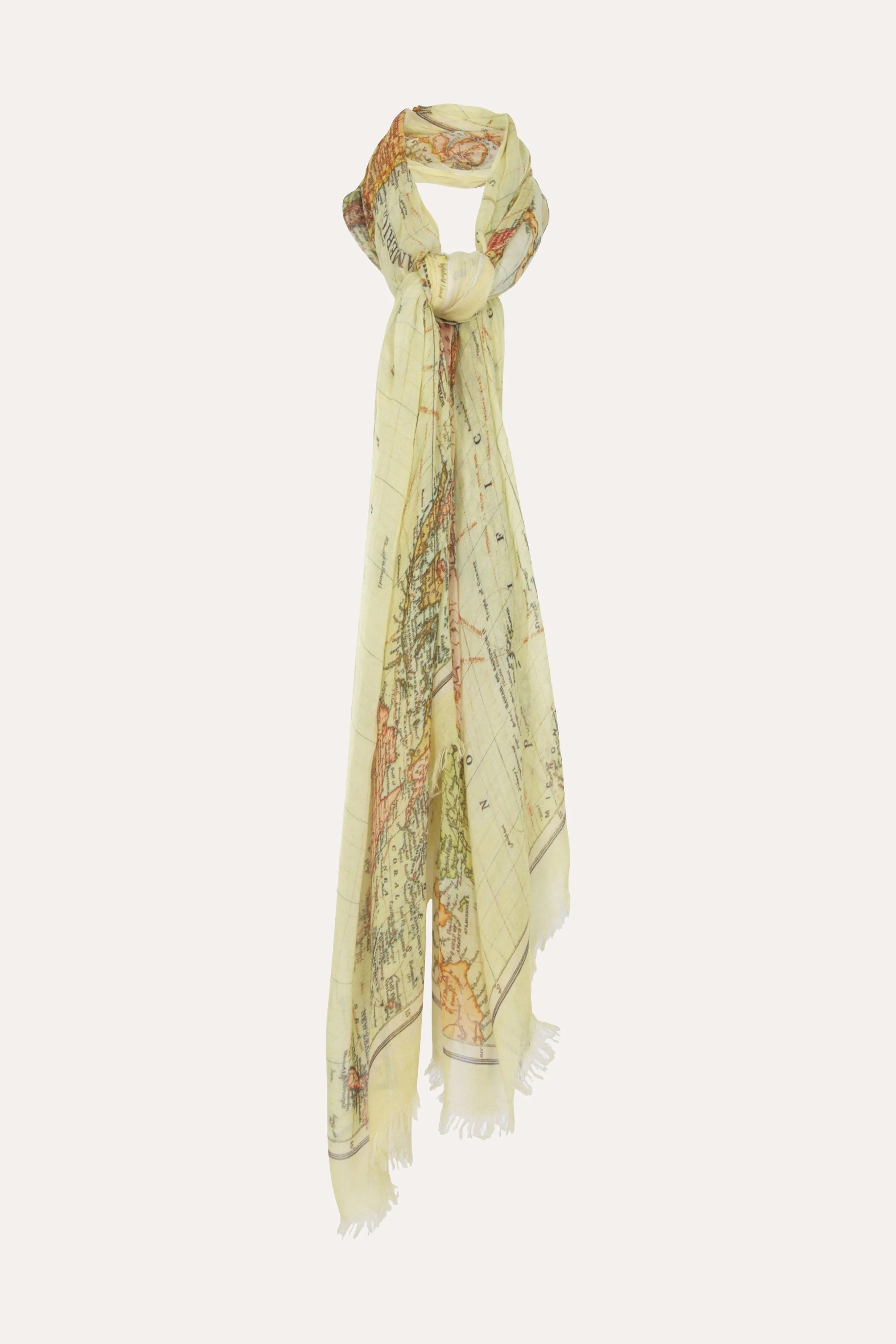 Nomad World Map Print Scarf