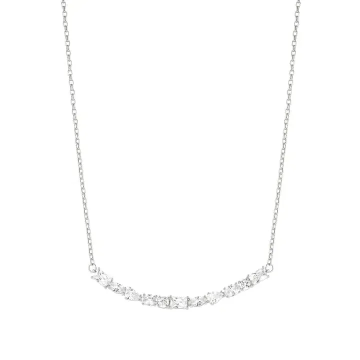 Nomination Colour Wave Necklace, Cubic Zirconia, Silver