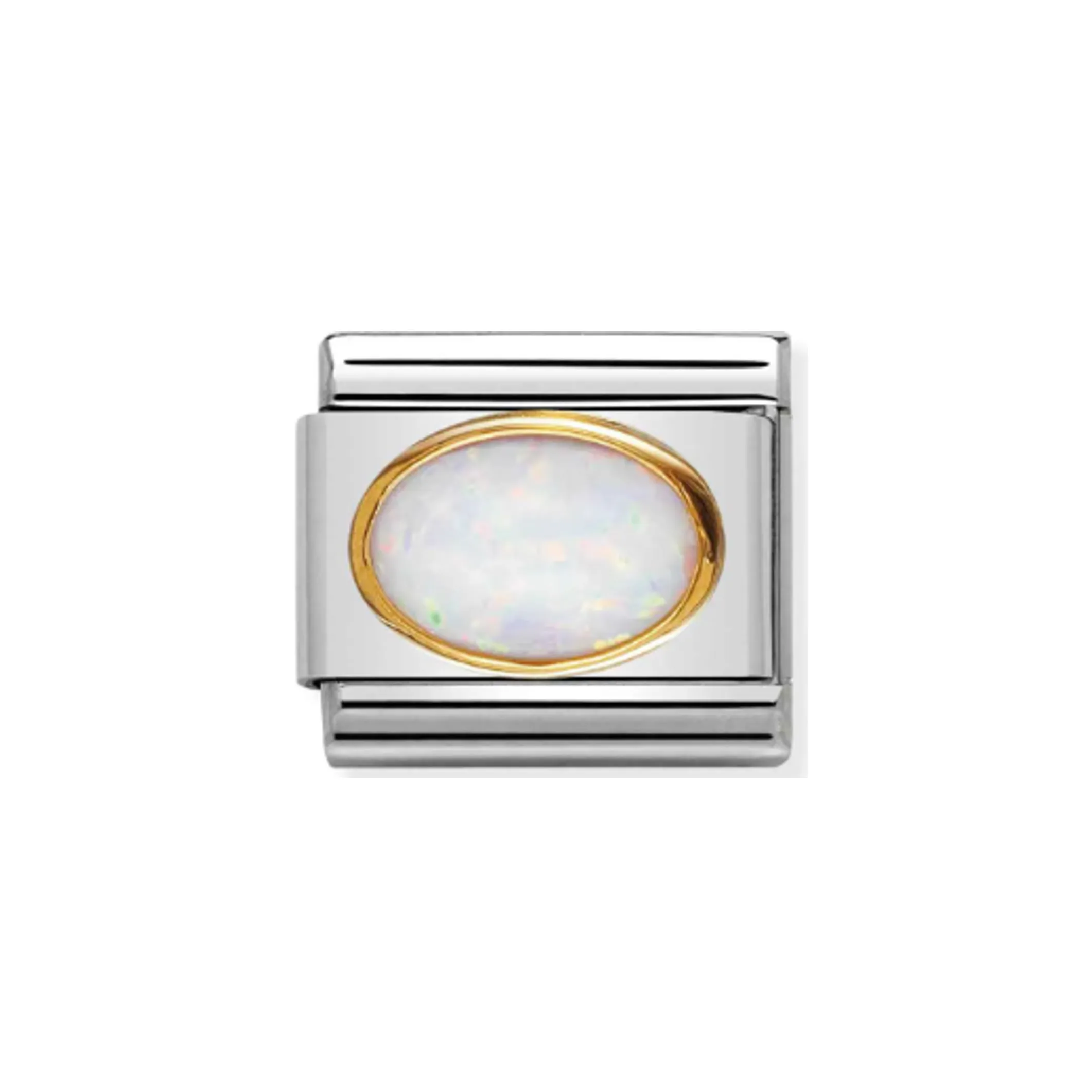 Nomination Composable 030502/07 White Opal Classic Oval Hard Stones