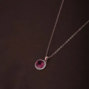 Opulent Ruby Necklace | Rose Gold