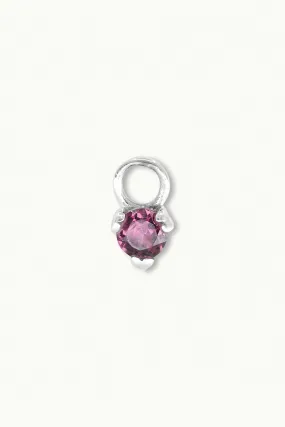 Orb Rhodolite Silver Charm