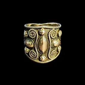 Ornate Cigar Band Ring - Size 7.5