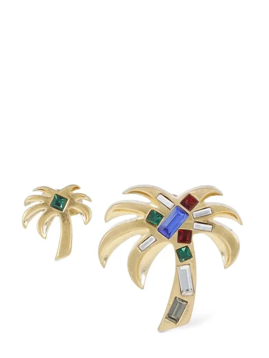 Palm Angels   Palm brass embellished earrings 