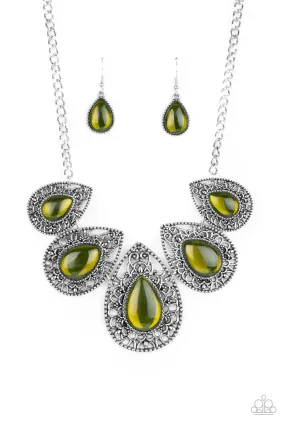 Paparazzi Necklace ~ Opal Auras - Green