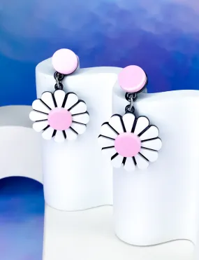 PASTEL DAISY EARRINGS - PINK