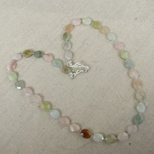 Pastel Gemstone Beaded Necklace Morganite