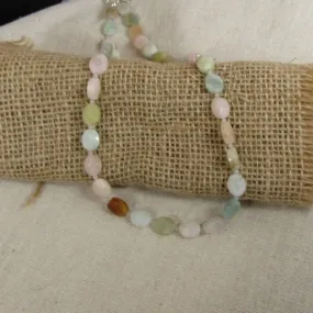 Pastel Gemstone Beaded Necklace Morganite