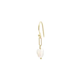 Pearl Nugget Paper Clip Earrings