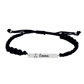 Personalized Engraved Golf Bar Rope Bracelet