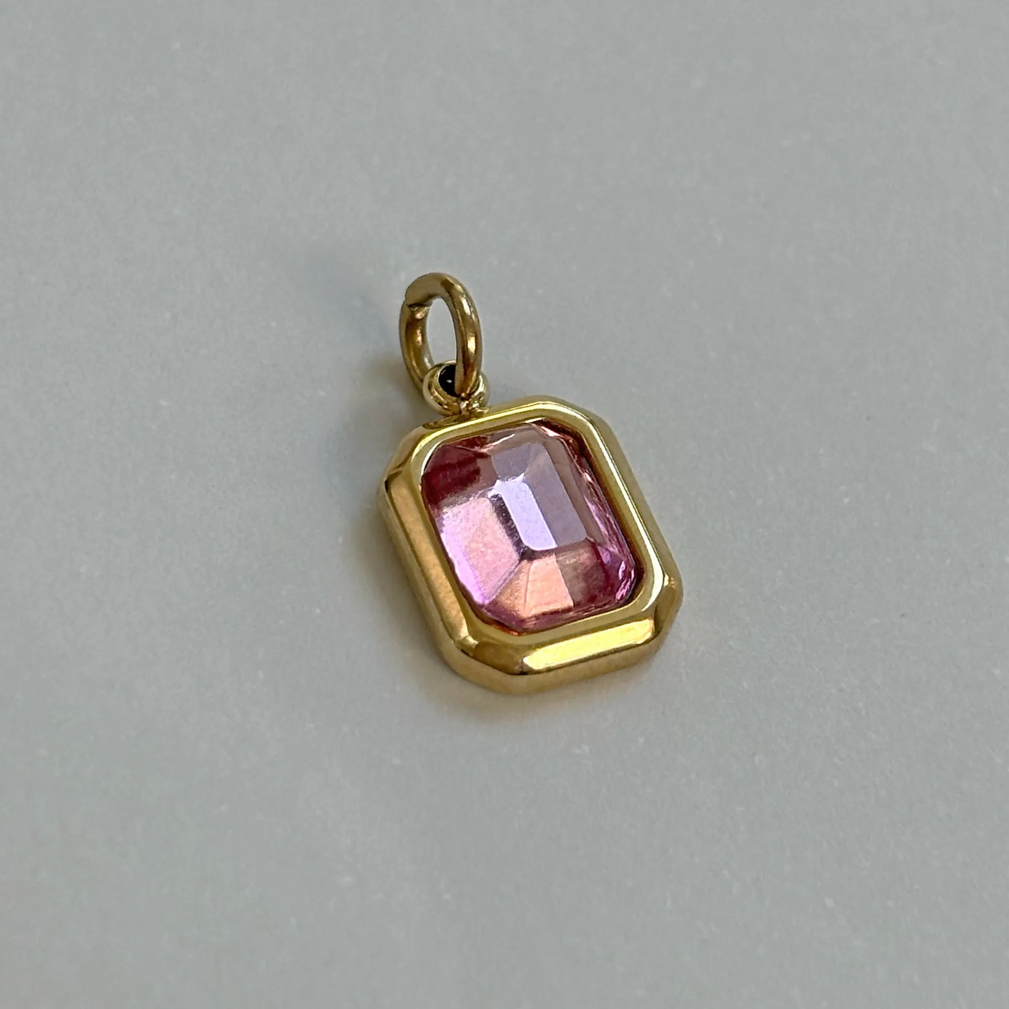 PINK GEMSTONE PENDANT CHARM