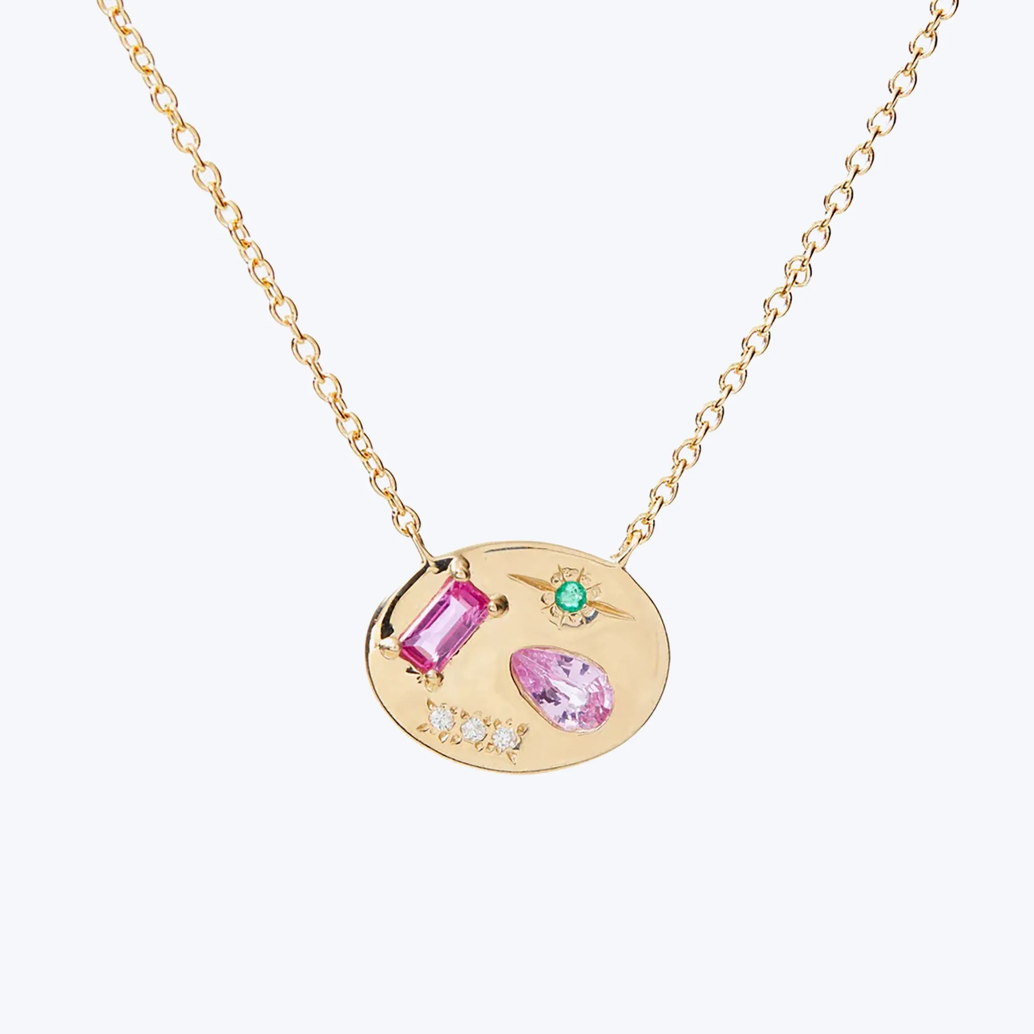 Pink Night Market Signet Necklace