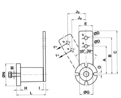 PL645 Chain Tensioner Arm Style for #80, #100, #120, #140 Roller Chain