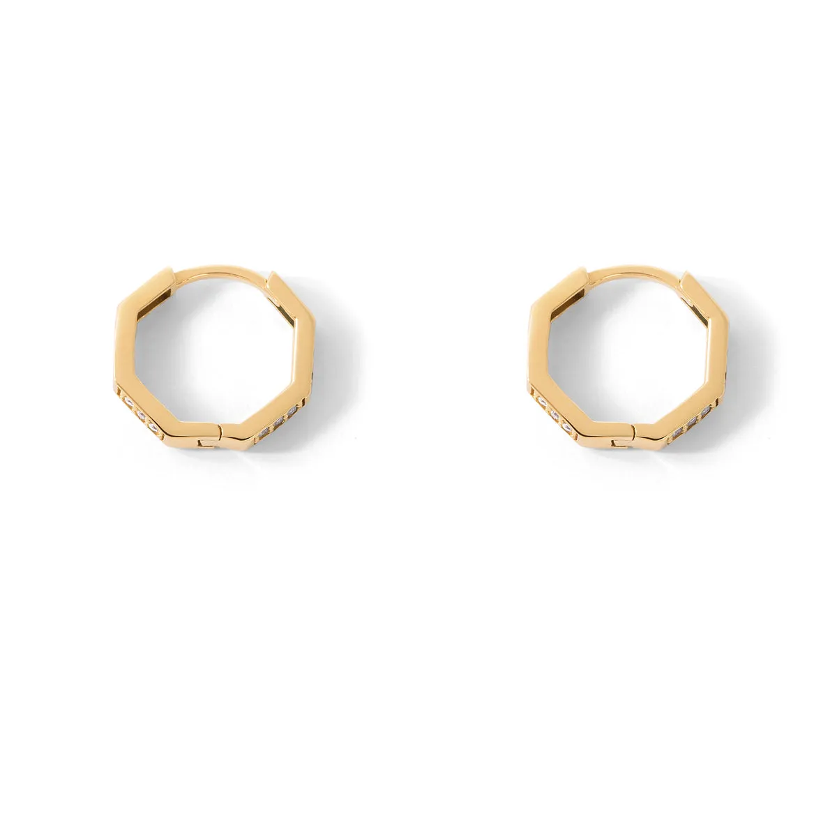 Polygonal Hoop Earrings