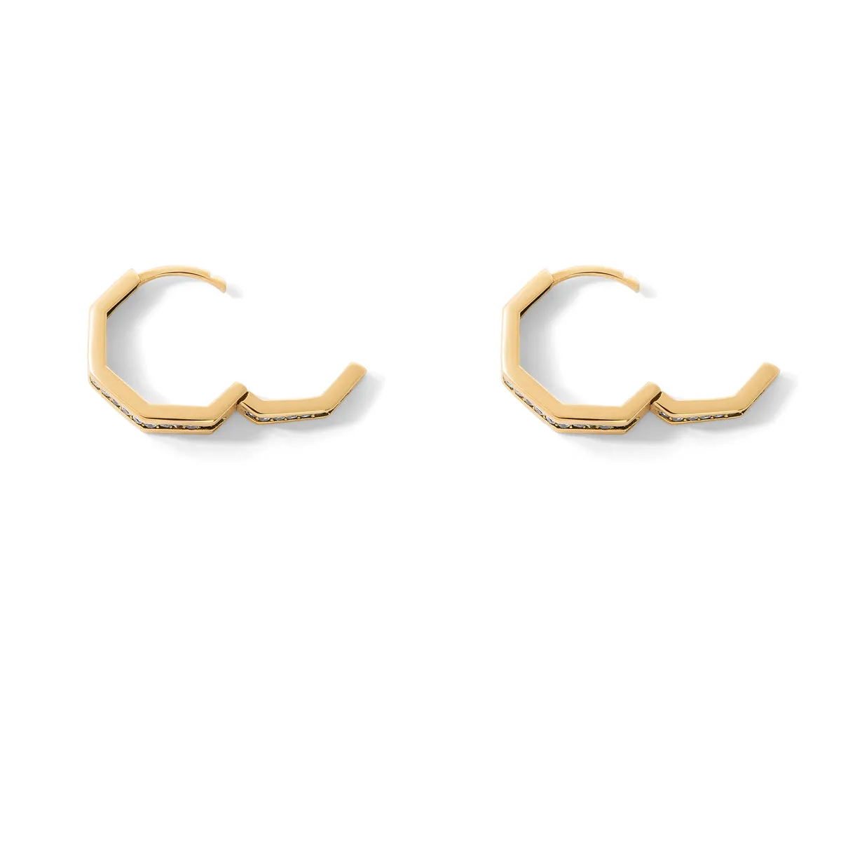 Polygonal Hoop Earrings