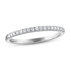 Pre-Owned Jared 1/10 ct Round Diamond Wedding Band in 14K White Gold