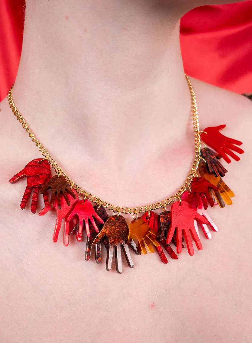 Prehistoric Hands Necklace