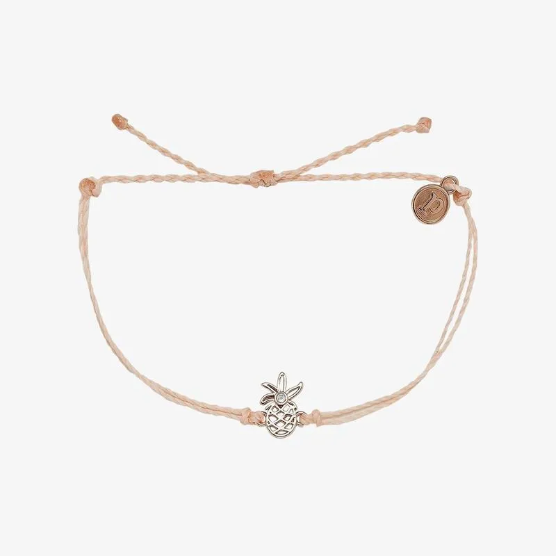 Pura Vida Open Pineapple Charm Bracelet