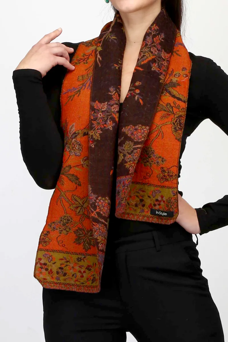 Pure Merino Wool  Neck Scarf Copper color