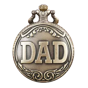 "Dad" Engraved Bronze Pocket Watch