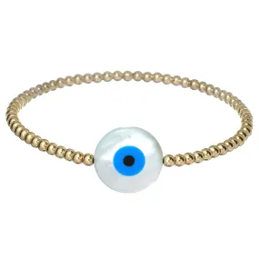 "EVIL EYE MOP" LX Opal Charm Bracelet