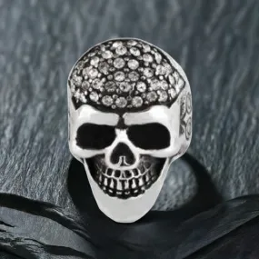 R155 Stainless Steel Diamond Head Biker Ring