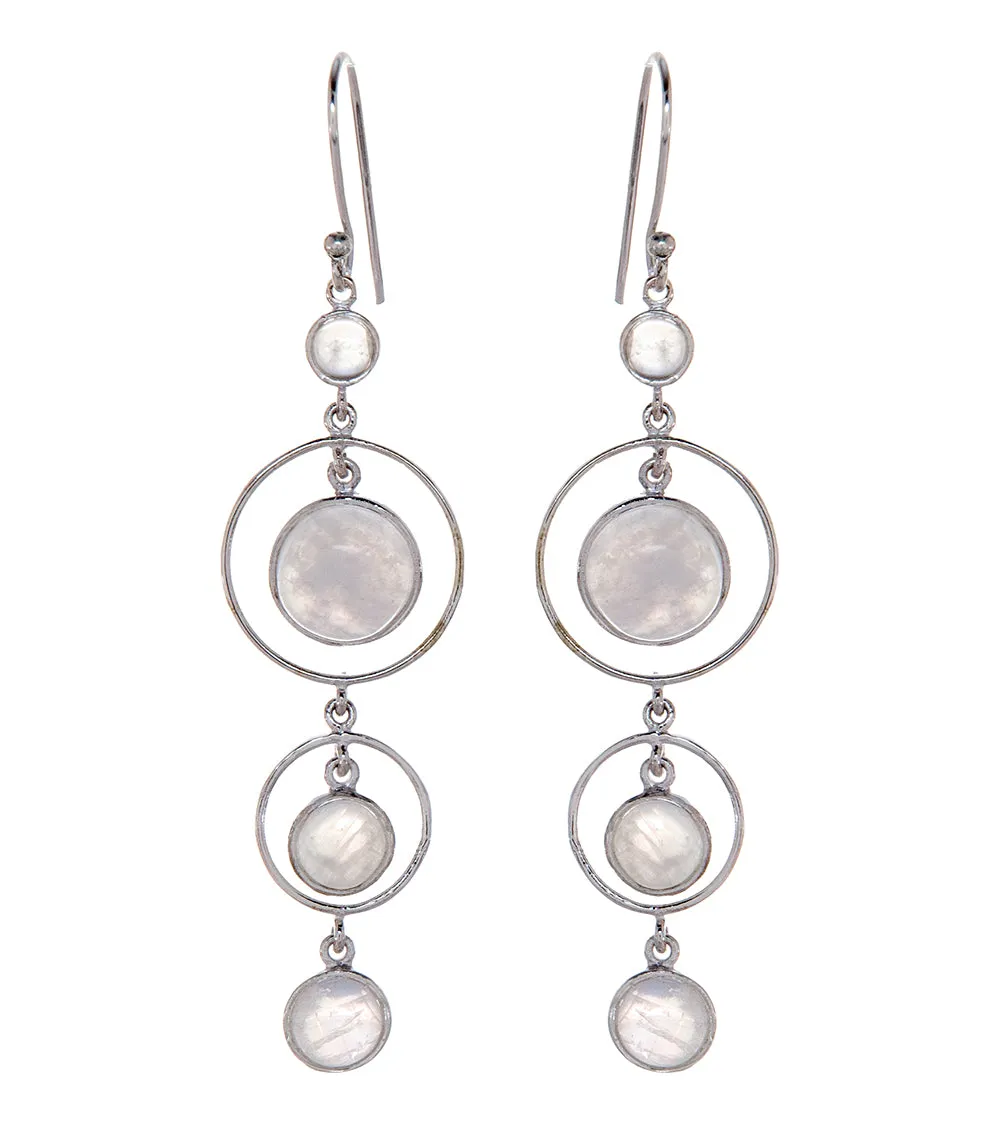 Rainbow Moonstone Earrings - BOBB33198