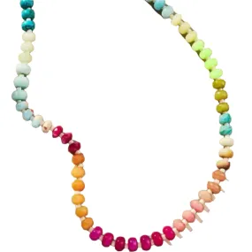 Rainbow Stone Necklace - Pastel Brights