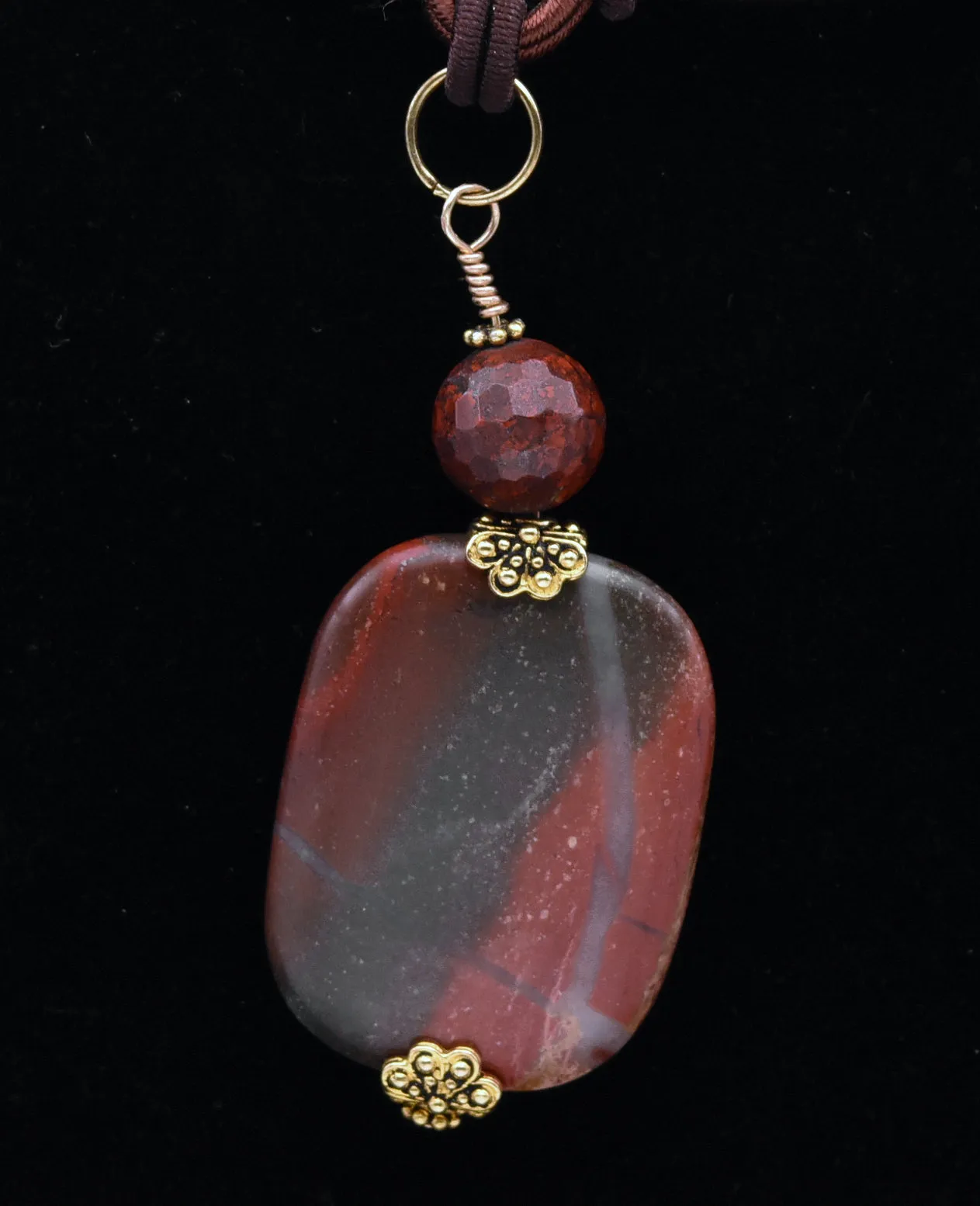 Red Jasper Pendant Necklace