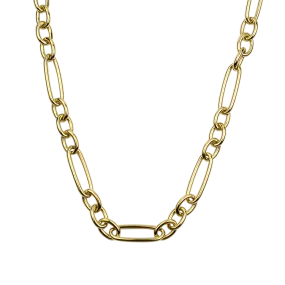 Roberto Coin Designer Gold 18K Yellow Gold Alternating Oval Link 18" Necklace