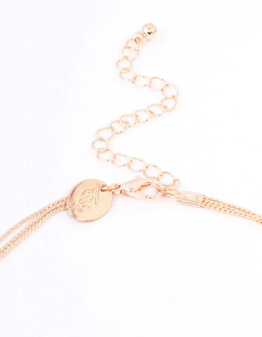 Rose Gold Facet Beaded Jewellery Set