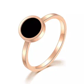 Round Black Shell Ring