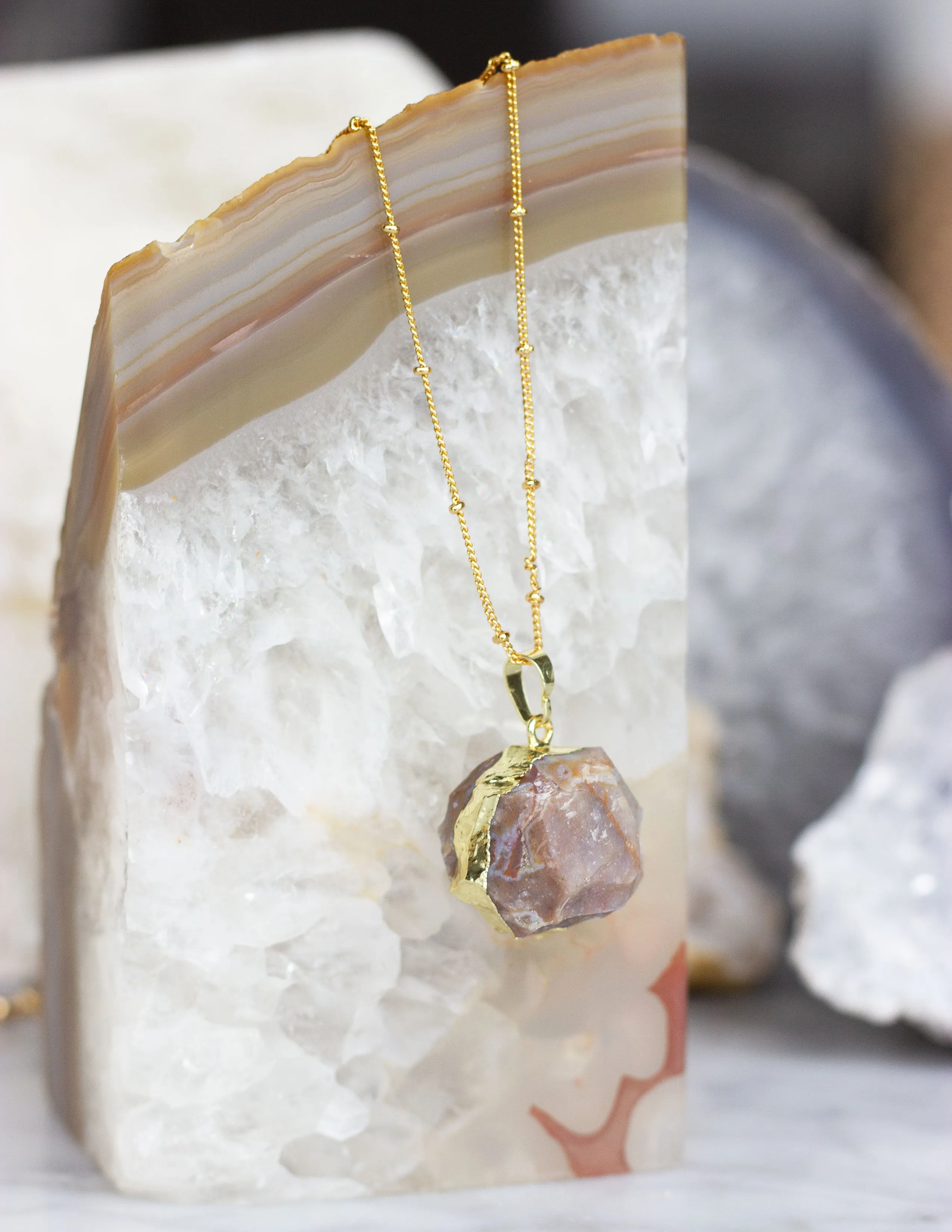 ROUND JASPER PENDANT- 0308