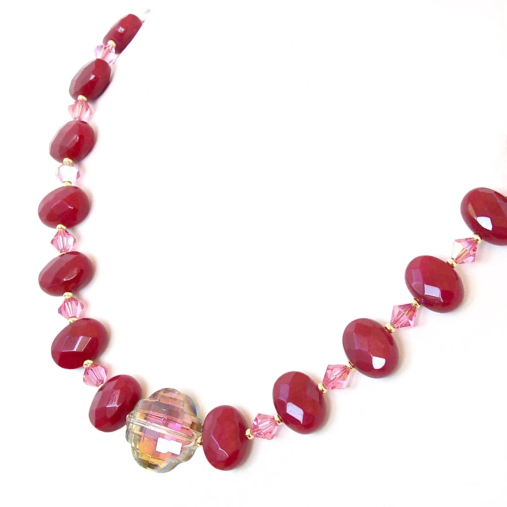 Ruby: Pink Crystal Necklace