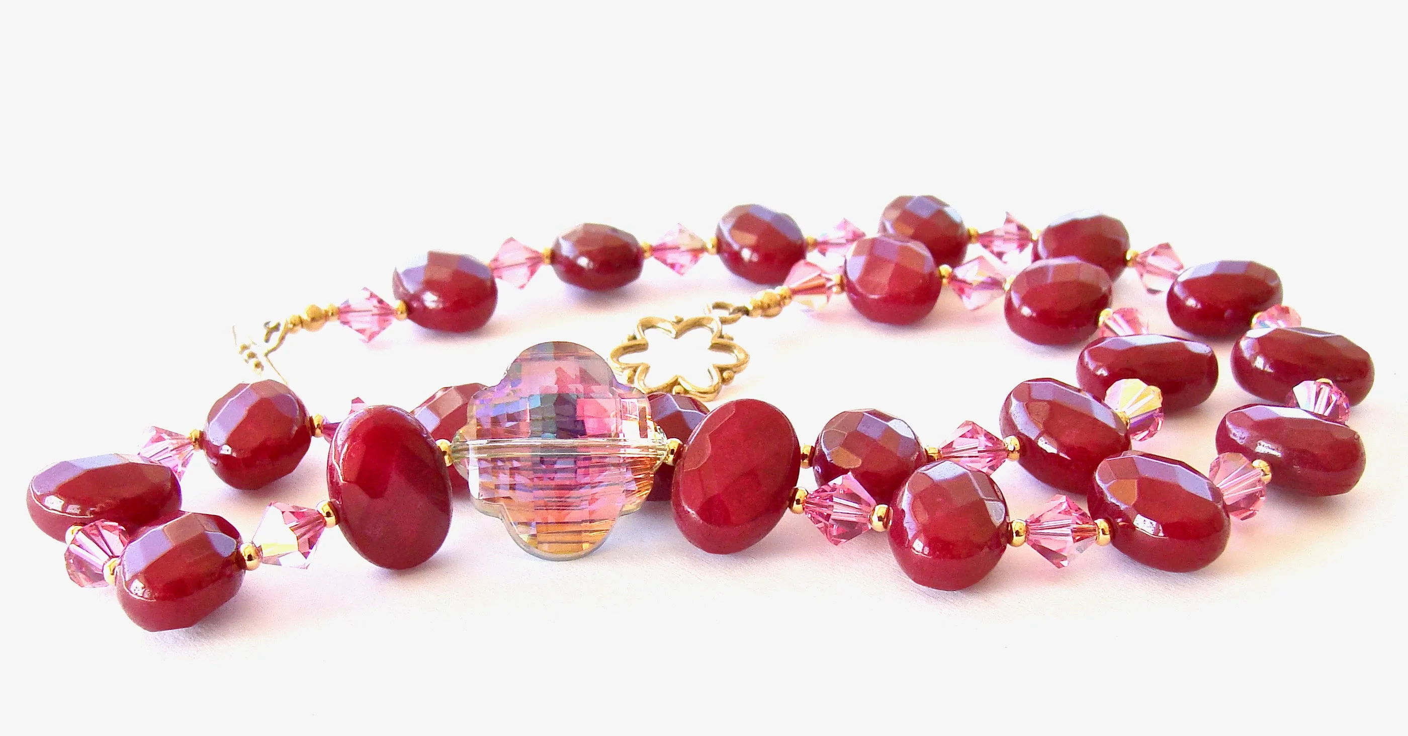 Ruby: Pink Crystal Necklace