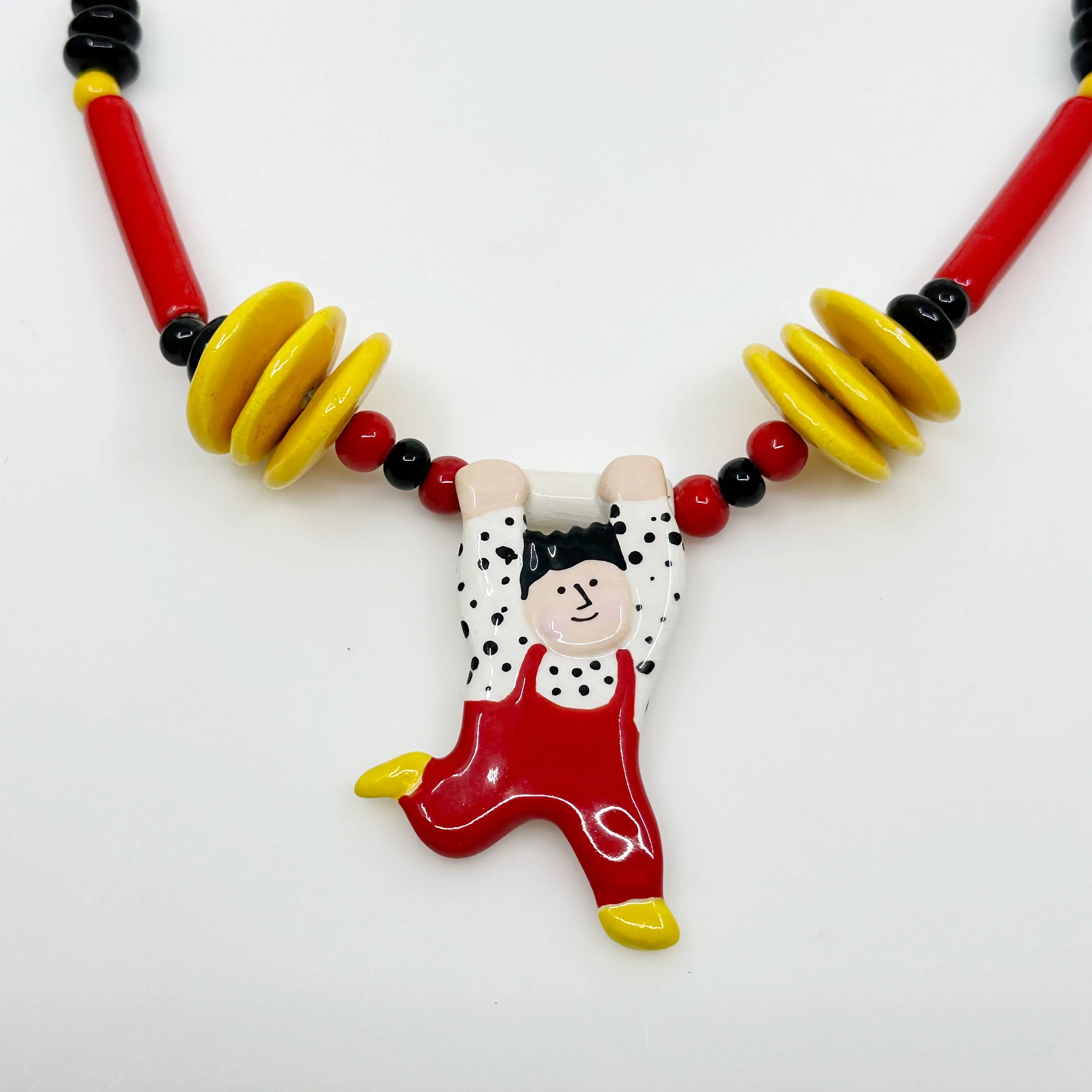 Ruby Z Candace Loheed ceramic boy pendant necklace GM79