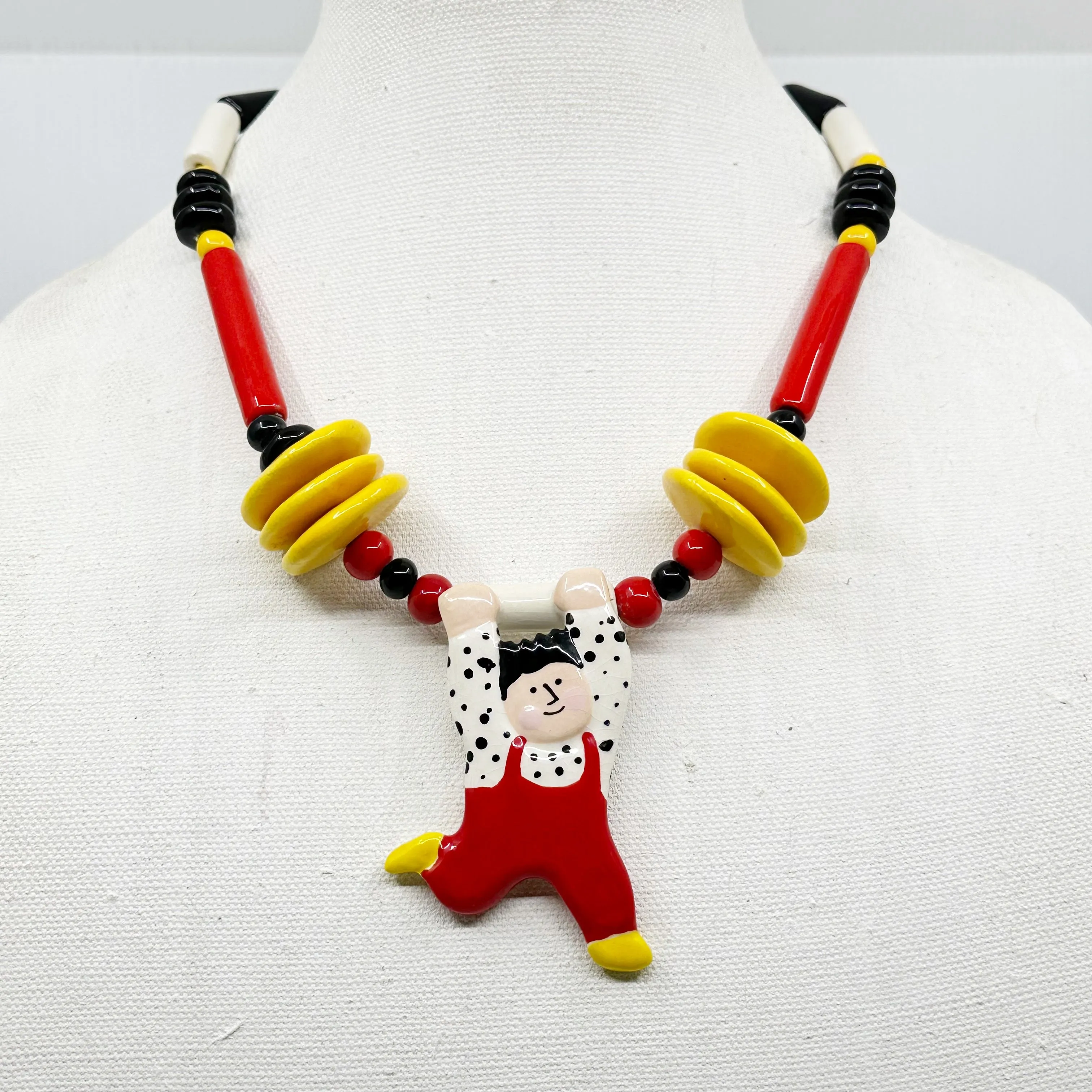 Ruby Z Candace Loheed ceramic boy pendant necklace GM79