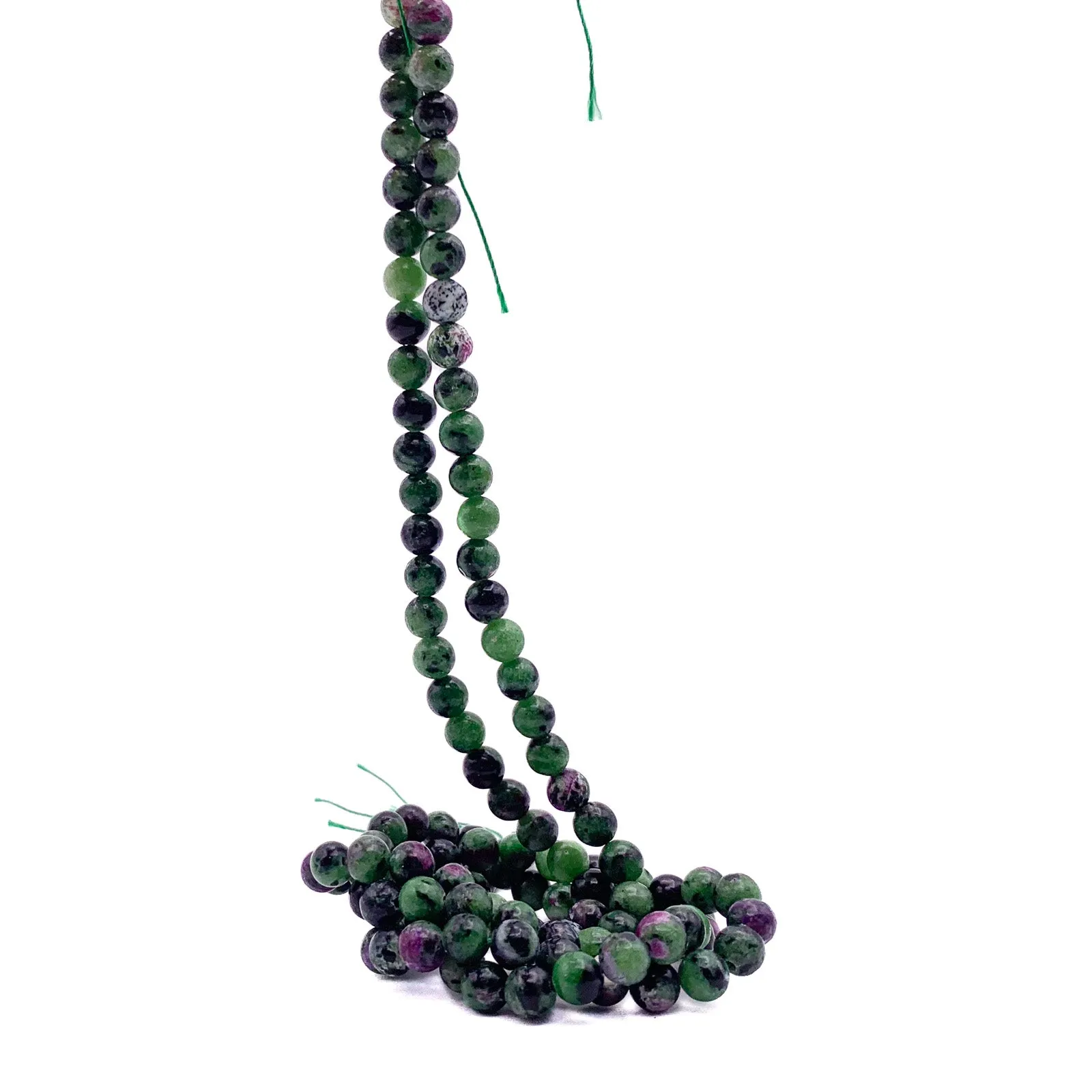 Ruby Zoisite 6.5mm Smooth Rounds Bead Strand