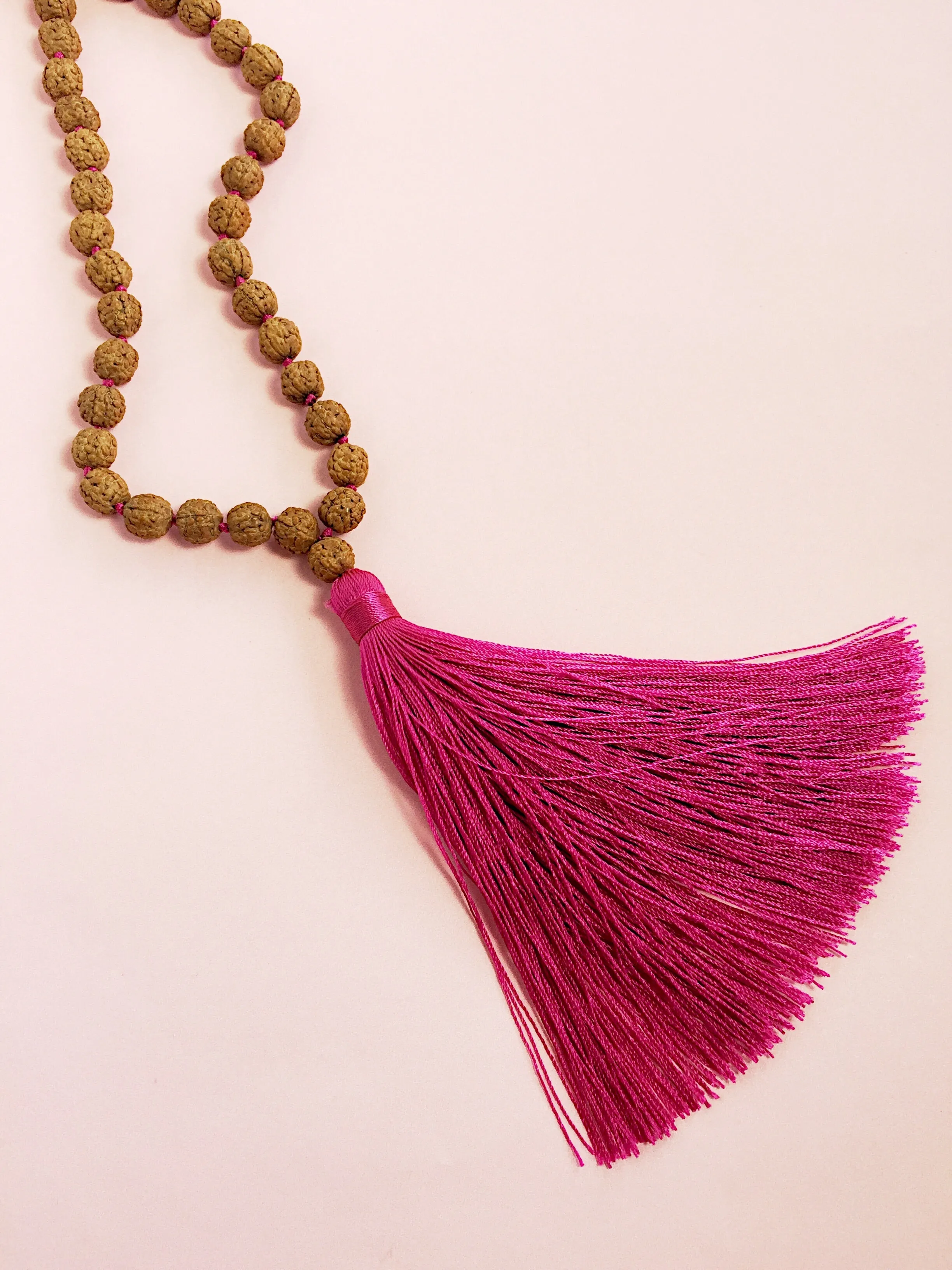 Rudraksha Seed Tassel Necklace