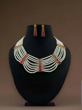 Sabyasachi Inspired Pearl Necklace With Earrings