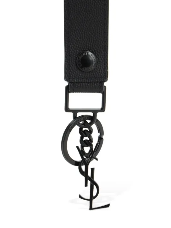 Saint Laurent   Monogram leather key holder 