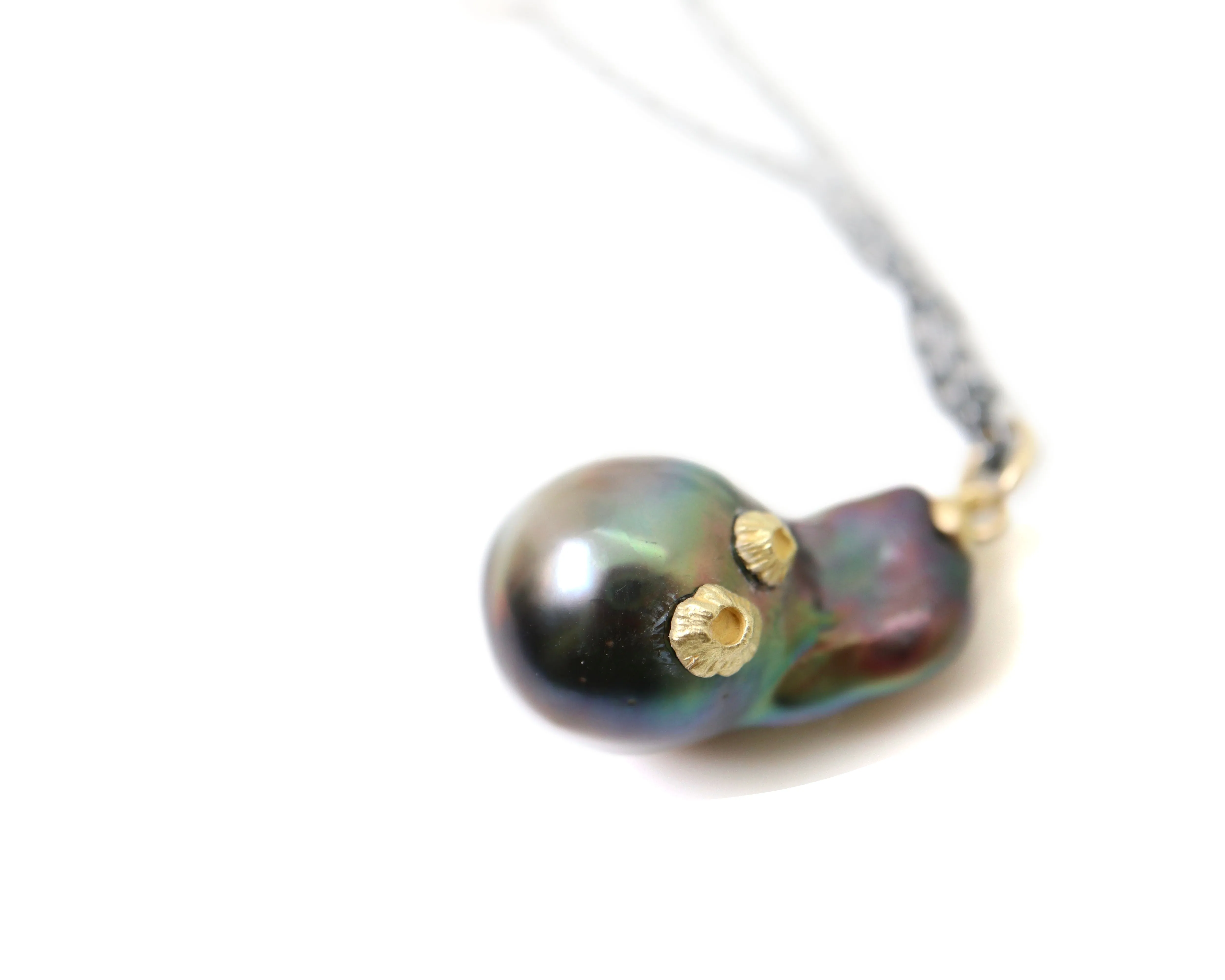 Shooting Star Tahitian Pearl Ruthie B. Necklace with Barnacles