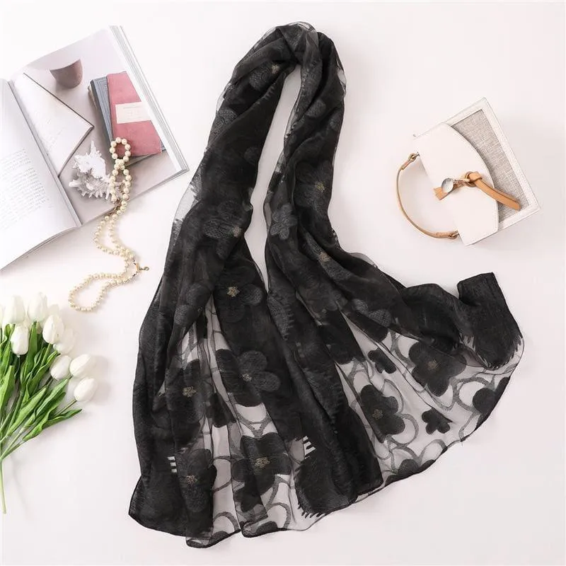 Silk Shawls and Wraps Scarf