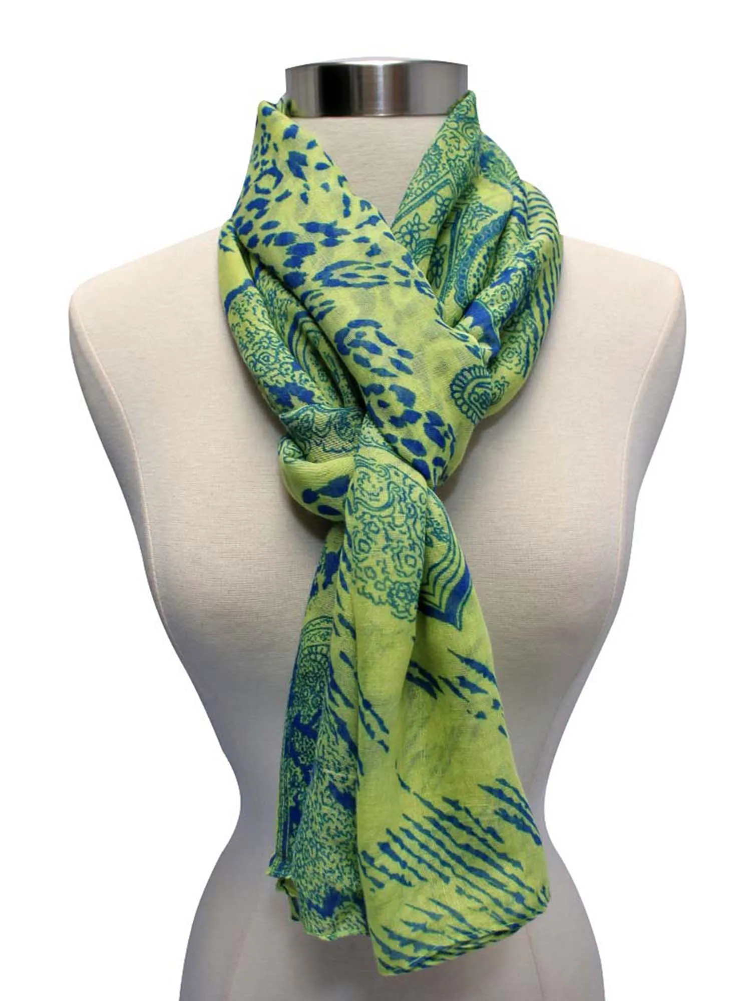 Silky Regal Print Scarf Shawl